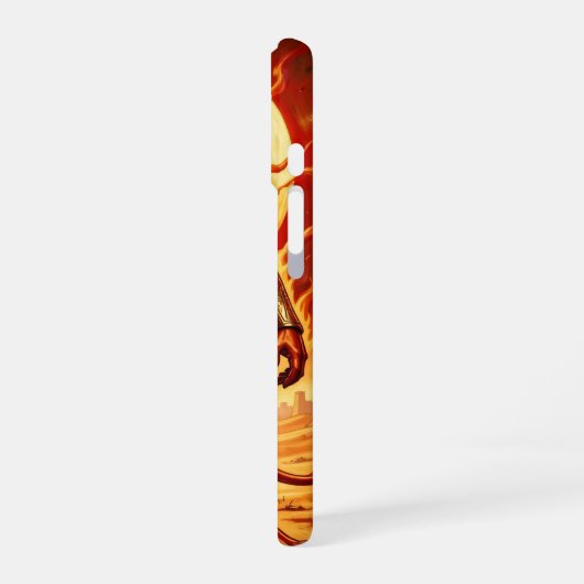 Sekhmet – Löwenköpfige Kriegsgöttin´1 iPhone 16ケース (左側面)