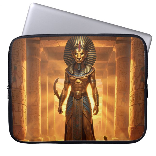 Sekhmet – Löwenköpfige Kriegsgöttin´2 ラップトップスリーブ (正面)