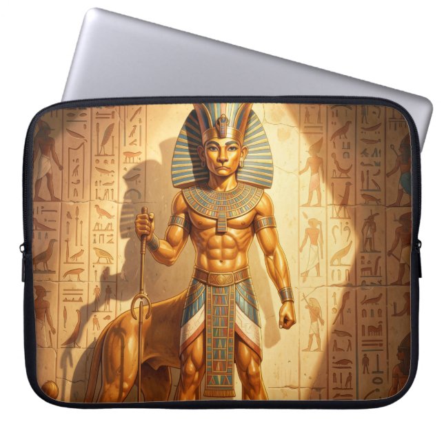 Sekhmet – Löwenköpfige Kriegsgöttin´3 ラップトップスリーブ (正面)