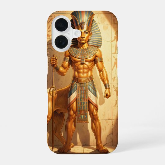 Sekhmet – Löwenköpfige Kriegsgöttin´3 iPhone 16ケース (裏面)