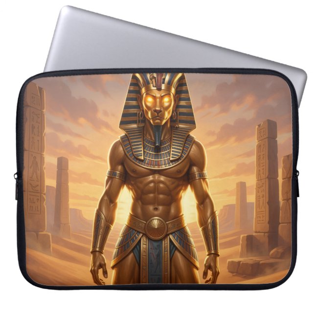 Sekhmet – Löwenköpfige Kriegsgöttin´4 ラップトップスリーブ (正面)