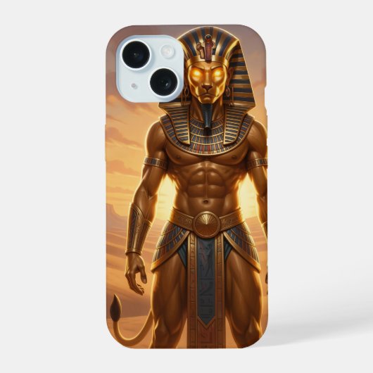 Sekhmet – Löwenköpfige Kriegsgöttin´4 iPhone 15ケース (裏面)