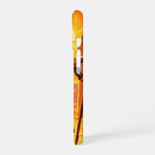 Sekhmet – Löwenköpfige Kriegsgöttin iPhone 16ケース (左側面)