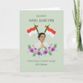 Selamat Hari Kartini Happy Kartini Day Indonesian カード (正面)