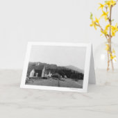 Seldoviaのアラスカの写真の町の眺め カード (黄色い花)