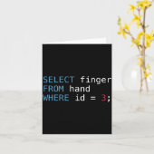 Select Finger From Hand Where Id = 3 Programmer Sq カード (黄色い花)