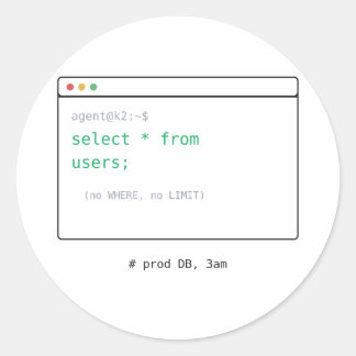 SELECT * FROM Users - デベロッパーステッカーギフト ラウンドシール