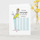 Selective Friends女おもしろい性ユーモア誕生日カード カード (黄色い花)