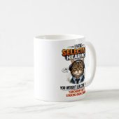 Selective Hearing Cat Mug | Funny Coworker コーヒーマグカップ (正面右)