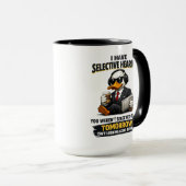 Selective Hearing duck Mug | Funny Coworker マグカップ (正面右)