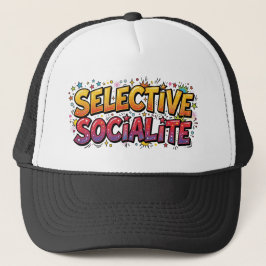 Selective Socialite Retro Comic Pop Art キャップ