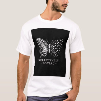 Selectively Social Butterfly, Sarcastic, homorous  Tシャツ