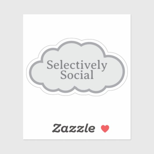 Selectively Social - Relatable Cloud Sticker シール (シート)