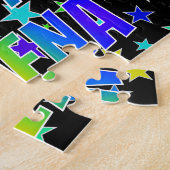 "SELENA"名、おもしろい"ハッピーバースデー" ジグソーパズル (側面)