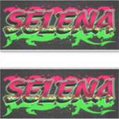 Selena Vorname Name Graffiti Aufkleber Sticker シール (正面)