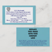 Selene Blue Mission Statementビジネスカード 名刺 (正面/裏面)