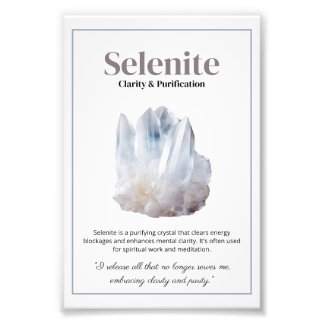 Selenite Crystal Meaning Poster フォトプリント