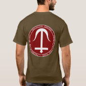 Seleucid帝国あずき色及び白いシールのワイシャツ Tシャツ (裏面)