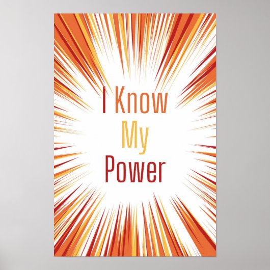Self :やる気を起こさせる I Know My Power: ポスター (正面)