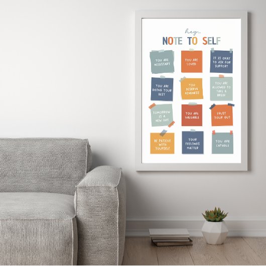 Self 18"X24"へのメモ ポスター