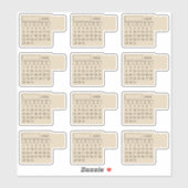 Self Adhesive Index Tabs Monthly Generic Calendar シール (シート)