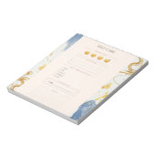 Self Care blush pink Planner gold luxury watercolo ノートパッド (回転)