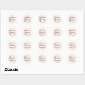 Self Care Checklist Sticker - Minimalist Pink Dail ラウンドシール (シート)