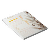 Self Care classic Planner gold luxury watercolor  ノートパッド (アングル)