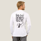 "Self Care is Not Selfish" Inspirational Graphic  トライブレンドＴシャツ (背面全体)