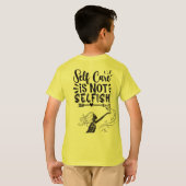 "Self Care is Not Selfish" Inspirational Graphic  Tシャツ (裏面フル)