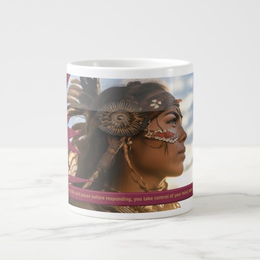 "Self-Control Is YOUR SuperPower" ジャンボコーヒーマグカップ (正面)