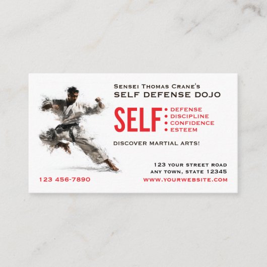 Self Defense School 名刺 (正面)