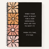 Self Discovery Journaling Prompt Bohoフローラ ノートブック (正面)