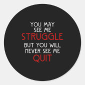 Self Employed Lancer New Quote Gift Retro Design  ラウンドシール (正面)