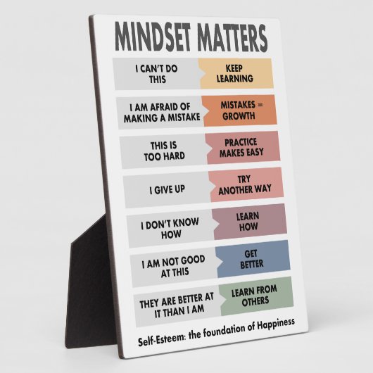 Self-Esteem: the foundation of Happiness フォトプラーク (側面)