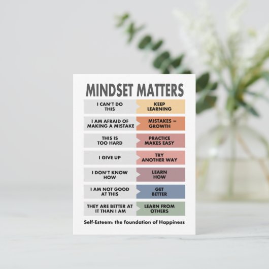 Self-Esteem: the foundation of Happiness ポストカード (スタンド正面)