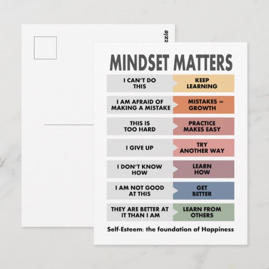 Self-Esteem: the foundation of Happiness ポストカード (正面/裏面)