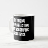 … SELF-FLAGELLATINGの…十字の背部 コーヒーマグカップ (正面左)