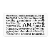 Self Image 前向き Confirmations I AM ラベル (正面)