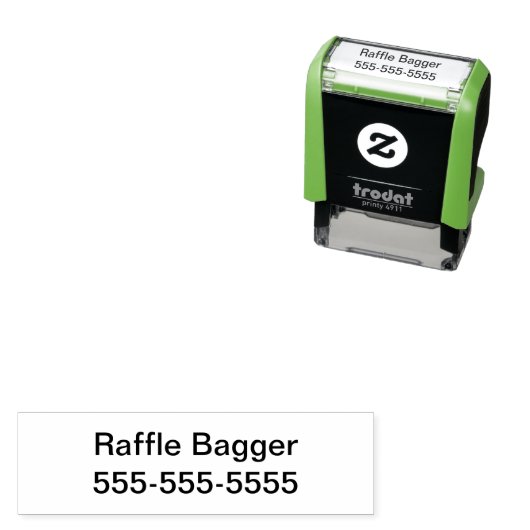 Self Inking Raffle Ticket Stamp セルフインキングスタンプ (インサイチュ)