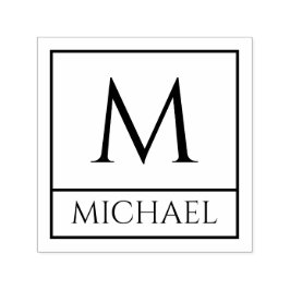 Self-Inking Stamp Featuring Your Name and Initial セルフインキングスタンプ