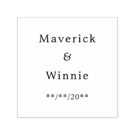 Self-inking Stamp with Couple’s Name and Date セルフインキングスタンプ