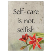 Self-Is 気に Not Wassisticセラピーフローラのクリップボード クリップボード (裏面)