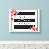 "Self Love"豪華なフローラキャンバス。 キャンバスプリント (インサイチュ (ウッドフロア))
