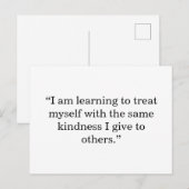Self‑Love Affirmation Postcard | Minimalist Positi ポストカード (正面/裏面)