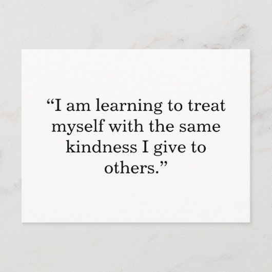 Self‑Love Affirmation Postcard | Minimalist Positi ポストカード (正面)