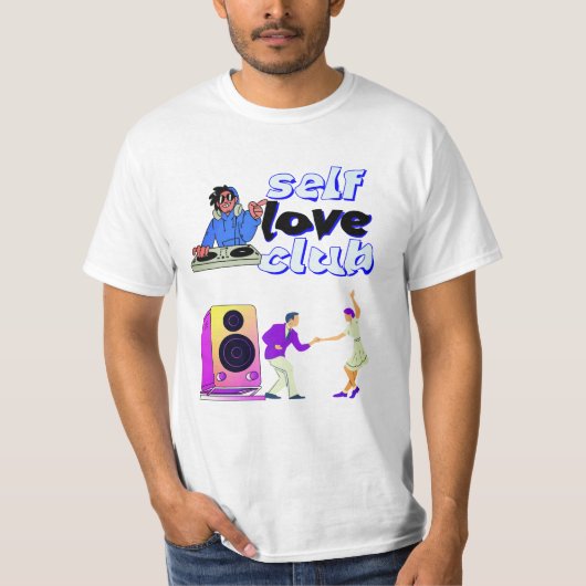 🎶 Self Love Club DJグラフィックTシャツ | トレンディームシ Tシャツ (正面)