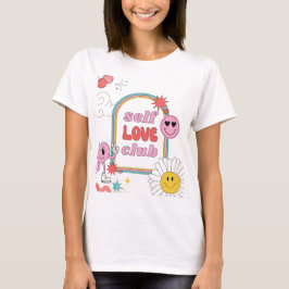 Self Love Club Retro Graphic T-Shirt Positive Tシャツ