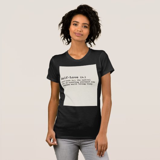 Self-Love Definition – Minimalist Conscious Tシャツ (正面フル)