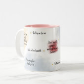 Self Love Inspirational Quote Mug, Soft Feminine ツートーンマグカップ (正面左)
